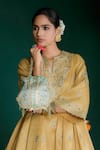Buy_Doux Amour_Green Embroidery, Beads, Sequins Ruhani Potli _at_Aza_Fashions