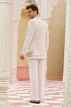 Shop_Contrast By Parth_Ivory Twill Embroidery Jacket And Pant Set _at_Aza_Fashions