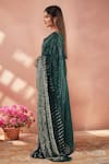 Buy_Samyukta Singhania_Green Georgette Sequins Embroidered Saree With Unstitched Blouse Piece _Online_at_Aza_Fashions