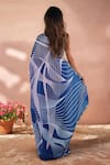 Shop_Naintara Bajaj_Multi Color Chinon Mirrors Printed Saree With Unstitched Blouse Piece _at_Aza_Fashions