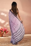 Shop_Naintara Bajaj_Multi Color Chinon Mirrors Printed Saree With Unstitched Blouse Piece _at_Aza_Fashions