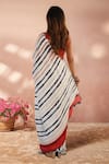 Shop_Naintara Bajaj_Multi Color Chinon Mirrors Printed Saree With Unstitched Blouse Piece _at_Aza_Fashions