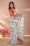 Buy_Naintara Bajaj_Multi Color Chinon Mirrors Printed Saree With Unstitched Blouse Piece _Online_at_Aza_Fashions