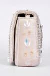 Fuchsia_Off White Sequins, Beads, Crystals, Velvet Floral And Pearl Embellished Clutch _Online_at_Aza_Fashions