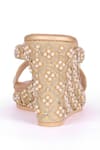 Shop_Fuchsia_Gold Beads, Sequins, Embroidery Criss Cross Wedges _Online_at_Aza_Fashions