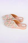 Shop_Fuchsia_Pink Crystal Work Mojaris _Online_at_Aza_Fashions