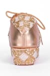 Shop_Fuchsia_Rose Gold Pearl Embroidered Sneaker Wedges _Online_at_Aza_Fashions