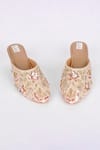 Shop_Fuchsia_Multi Color Star Light Embroidered Mojaris _at_Aza_Fashions