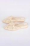 Fuchsia_Off White Lotus Embroidered Mojaris _Online_at_Aza_Fashions