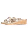 Fuchsia_Gold Sequins Aurora Embroidered Wedges _Online_at_Aza_Fashions