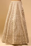 Buy_Azeera_Ivory Sequins, Embroidery Sweetheart Neck Bridal Lehenga Set _Online_at_Aza_Fashions