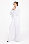 Buy_Dev And Viv_White Collared Cropped Shirt Jacket _Online_at_Aza_Fashions
