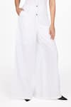 Shop_Dev And Viv_White Lycra Plain Trouser _Online_at_Aza_Fashions
