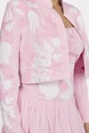 Shop_Dev And Viv_Pink Polyester Embroidery Round Neck Jacket _Online_at_Aza_Fashions