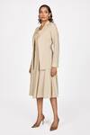 Buy_Dev And Viv_Beige One Button Blazer _Online_at_Aza_Fashions