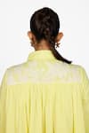 Shop_Dev And Viv_Yellow Cotton Embroidery Collared Yoke Dress _Online_at_Aza_Fashions
