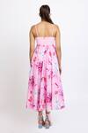 Shop_Dev And Viv_Pink Cotton Halter Neck Floral Print Dress _at_Aza_Fashions