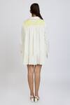 Shop_Dev And Viv_Off White Cotton Embroidery Collared Yoke Dress _at_Aza_Fashions