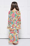 Shop_The Pony & Peony Co._Multi Color Cotton Gota Patti, Zari, Ruffles Floral Print Anarkali Pant Set _at_Aza_Fashions