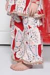 Buy_The Pony & Peony Co._Red Cotton, Net Gota Patti Paisley Print Anarkali Pant Set _Online_at_Aza_Fashions
