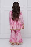 Shop_The Pony & Peony Co._Pink Cotton Gota Patti, Piping Tie-dye Anarkali Pant Set _at_Aza_Fashions