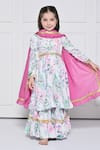 Buy_The Pony & Peony Co._White Cotton Gota Patti, Ruffles Paisley Print Anarkali Pant Set _at_Aza_Fashions