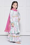 Buy_The Pony & Peony Co._White Cotton Gota Patti, Ruffles Paisley Print Anarkali Pant Set _Online_at_Aza_Fashions
