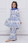 Buy_The Pony & Peony Co._White Cotton Embroidery, Lace, Gota Patti Printed Anarkali Set _Online_at_Aza_Fashions
