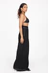 Shop_Dev And Viv_Black Lycra Plain Wide Legged Trouser _Online_at_Aza_Fashions