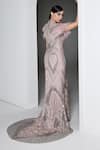 Shop_Opus Atelier_Mauve Tulle, Net, Satin Embroidery, Beads, Sequins, Feathers Christina Gown _at_Aza_Fashions