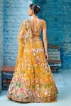Shop_Opus Atelier_Yellow Net, Tulle Embroidery, Sequins, Beads Multicolour Zion Lehenga Set _at_Aza_Fashions