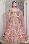 Buy Opus Atelier Peach Tulle, Net Sequins, Beads, Metallic And Gold Shahnaz Bridal Lehenga Set Online at Aza Fashions Buy_Opus Atelier_Peach Tulle, Net Sequins, Beads, Metallic And Gold Shahnaz Bridal Lehenga Set _Online_at_Aza_Fashions