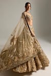 Shop_Opus Atelier_Gold Net, Tulle Embroidery, Sequins, Zari, Stones, Vivanna Bridal Lehenga Set _at_Aza_Fashions