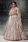 Shop_Opus Atelier_Purple Tulle, Net Embroidery, Sequins, Stones Lilac Verena Lehenga Set _Online_at_Aza_Fashions