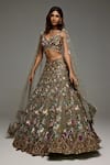 Buy_Opus Atelier_Multi Color Tulle, Net Sequins, Embroidery, Beads, Stones Kaelyn Lehenga Set _Online_at_Aza_Fashions