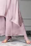Buy_House Of Supriya_Pink Embroidery, Sequins, Beads Round Neck Kurta Set _Online_at_Aza_Fashions