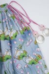 Buy_Little Bansi_Pink Chanderi Silk Gota Patti, Lace, Tassels, Sequins Floral Pattern Lehenga Set _Online_at_Aza_Fashions