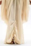 Buy_Garo_Off White Silk, Muslin Embroidery Round , Open Tribal Cape And Pant Set _Online_at_Aza_Fashions