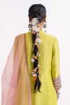 Buy_Garo_Yellow Silk Embroidery Round Neck Tribal Kurta Set _Online_at_Aza_Fashions