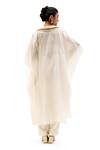 Shop_Garo_Off White Silk Embroidery Round Neck Kaftan With Pant _at_Aza_Fashions