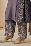 Shop_Bhawna Sethi_Purple , Cotton, Silk, Silk, Kumud Threadwork Kurta Set 