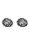 Buy_Sangeeta Boochra_Silver Plated Tribal Charm Floral Studs _Online_at_Aza_Fashions