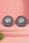 Buy_Sangeeta Boochra_Silver Plated Tribal Charm Floral Studs _at_Aza_Fashions