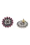 Sangeeta Boochra_Silver Plated Stones, Beads Floral Bloom Studs _Online_at_Aza_Fashions