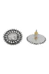 Sangeeta Boochra_Silver Plated Beads Oxidised Floral Statement Studs _Online_at_Aza_Fashions