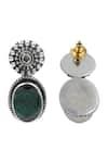 Sangeeta Boochra_Green Stones Classic Heritage Earrings _Online_at_Aza_Fashions