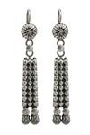 Shop_Sangeeta Boochra_Silver Plated Ethnic Elongated Earrings _at_Aza_Fashions