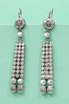 Buy_Sangeeta Boochra_Silver Plated Ethnic Elongated Earrings _at_Aza_Fashions