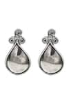 Shop_Sangeeta Boochra_Silver Plated Crystals Teardrop Elegance Earrings _at_Aza_Fashions
