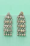 Buy_Sangeeta Boochra_Silver Plated Beads Heritage Filigree Earrings _at_Aza_Fashions